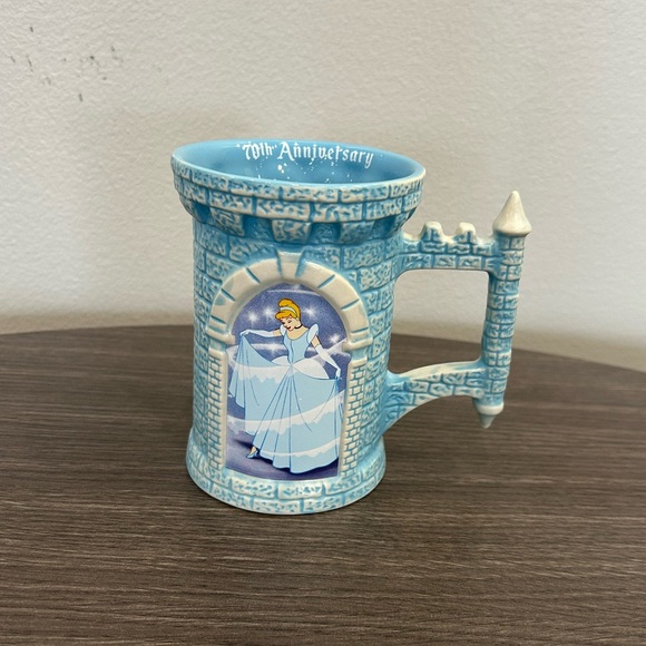 Disney Cinderella 70th Anniversary Blue Castle Mug NWOT - Picture 3 of 12